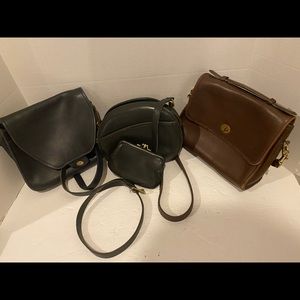 ESTATE lot 3 vintage COACH crossbody bag 1 wallet